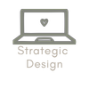 Laptop icon representing strategic website design, brand strategy, and online marketing funnels.