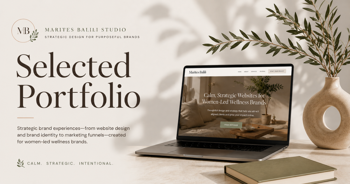 Selected portfolio showcasing strategic website design and brand experiences for women-led wellness brands