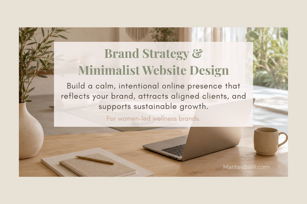 Brand strategy and minimalist website design for women-led wellness brands